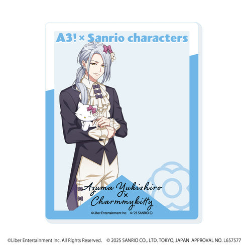 『A3!×Sanrio characters』アクリルカード18/雪白 東×チャーミーキティ(等身イラスト)